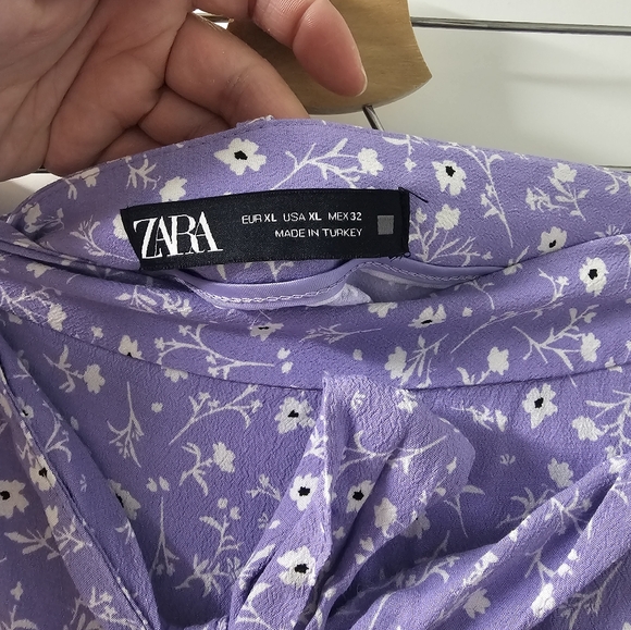 ZARA Purple Floral Skort - sz XL - Picture 2 of 4